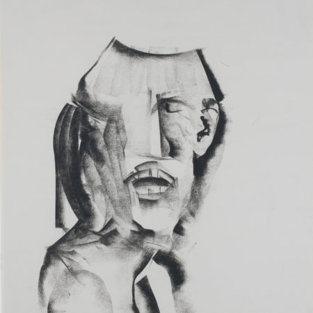 Charcoal drawing by Doug Gilmour - Angry Man