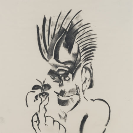 Charcoal drawing by Doug Gilmour - Mischievous