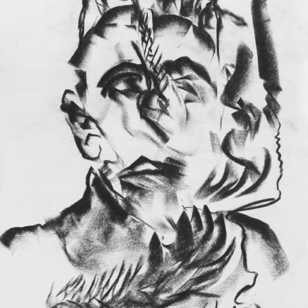 Charcoal drawing by Doug Gilmour - Finding Good and Evil